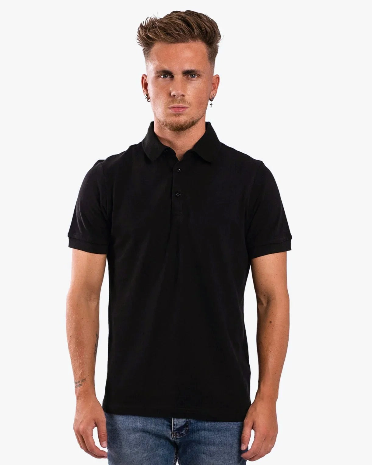 RK BLANK POLO BLACK