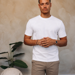 RK BLANK TEE WHITE SLIMFIT — lifestylefoto