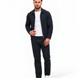 TECH SUIT | NAVY - volledige outfit met witte sneakers
