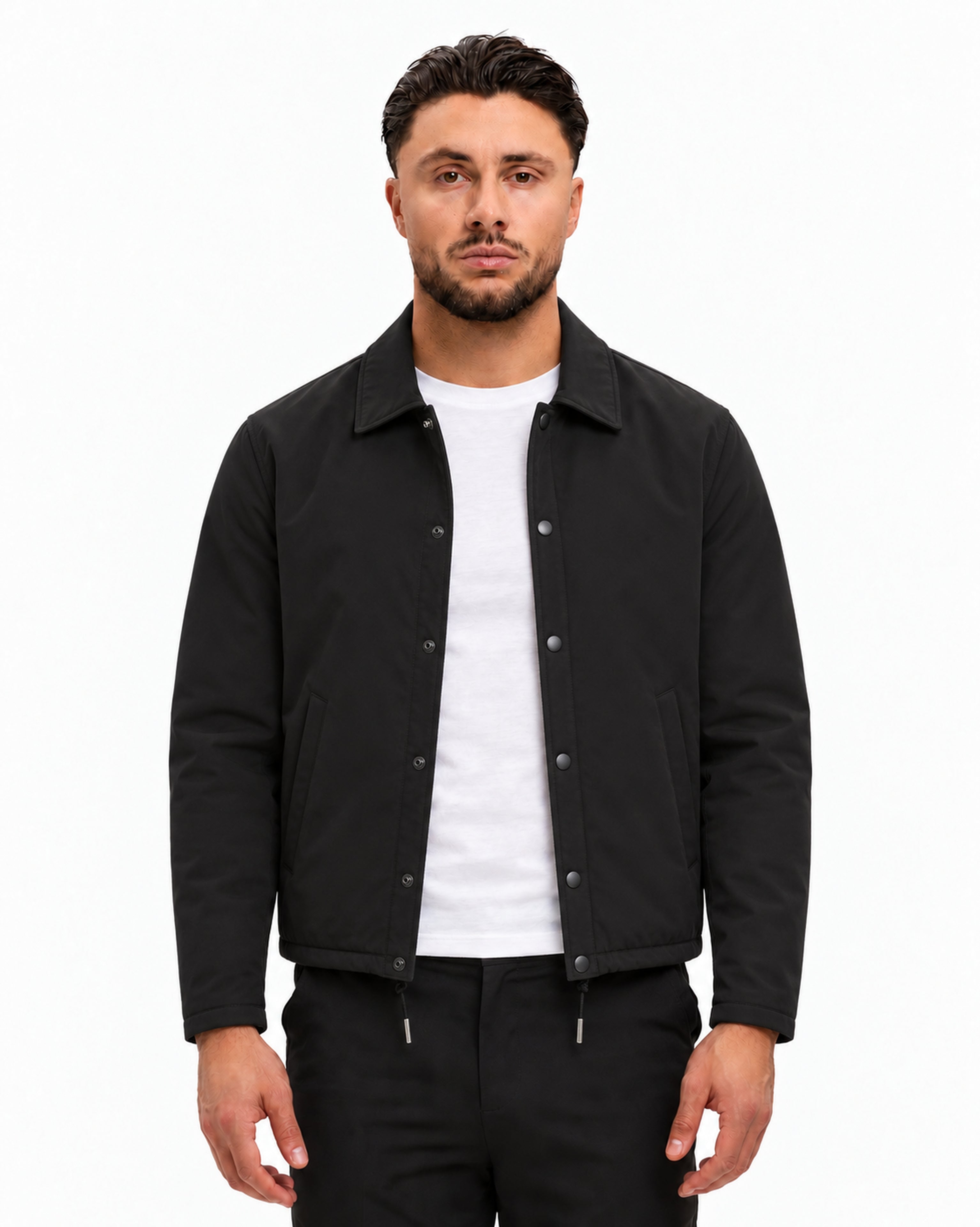 TORINO DOWN JACKET BLACK - studio voorkant