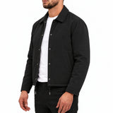 TORINO DOWN JACKET BLACK - studio zijkant