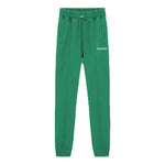 Jogger Groen - groene heren joggingbroek, detail taille en koord